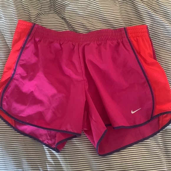 Nike Dri-Fit Running shorts large EUC purple and orange - Picture 3 of 8
